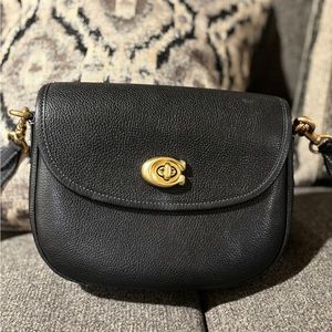 Coach Black Willow Saddle Bag 1 strap
